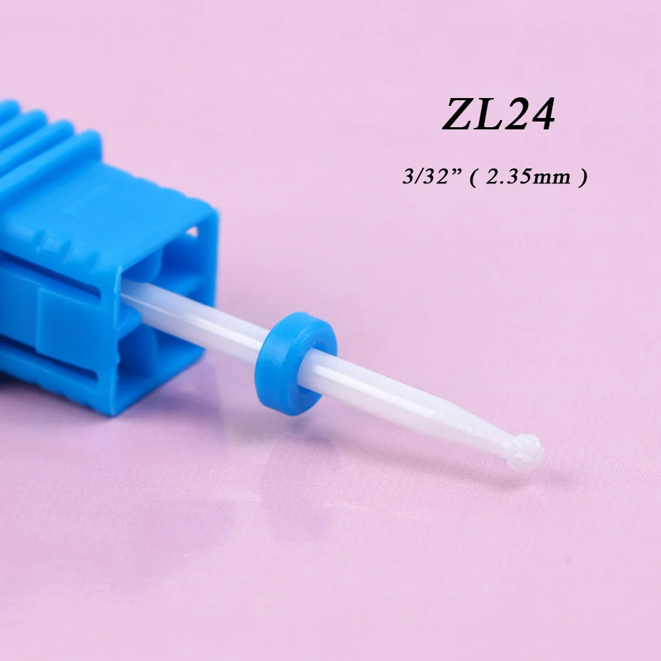 ZL24 1 шт. керамические фрезы для электрических ногтей сверла алмазные фрезы твердосплавные фрезы УФ-гель для удаления маникюрных инструментов BEZL01-25 - Цвет: ZL24