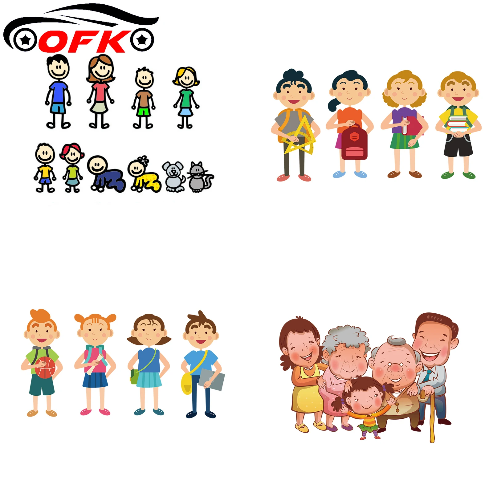 

Family Car Stickers Waterproof Decals Window Auto Decoration PVC for Bicycle Refrigerator Door,20cm*10cm
