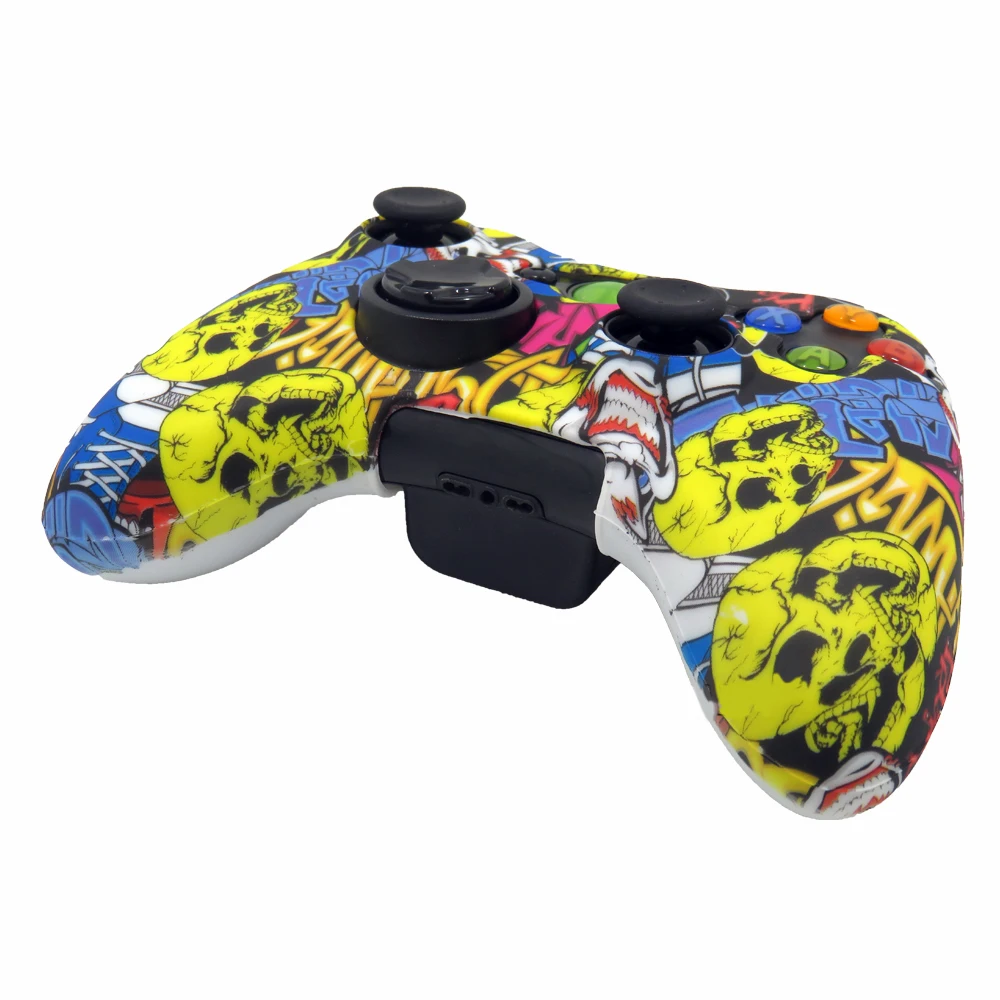 ZOMTOP защита для переноса воды с принтом кожи для Microsoft Xbox 360 проводной/беспроводной контроллер силиконовый чехол Крышка крышки