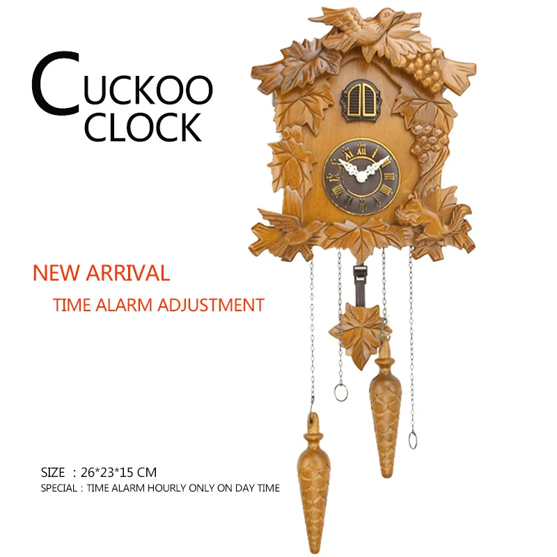 Новые Ретро часы с принтом Cuckoo настенные для гостиной будильником Птица