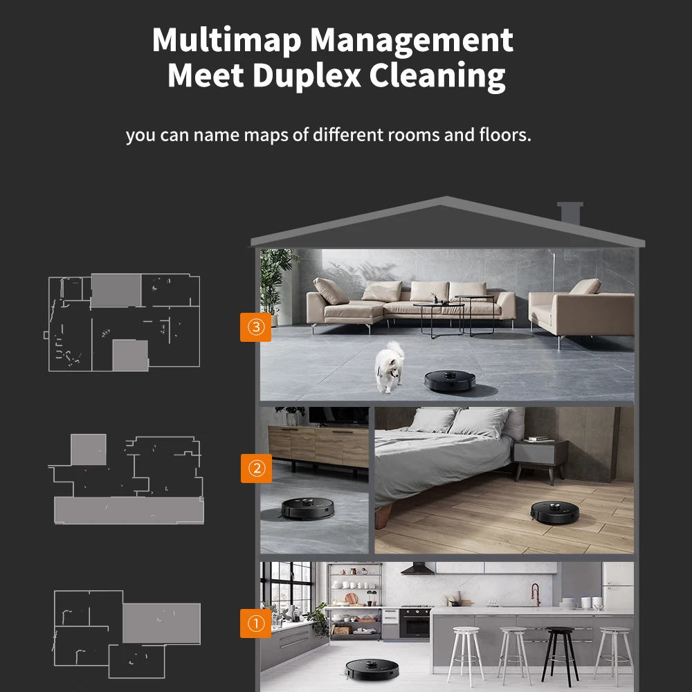 Робот-пылесос Proscenic M7 Pro с лазерной навигацией 2700 Па | Бытовая техника