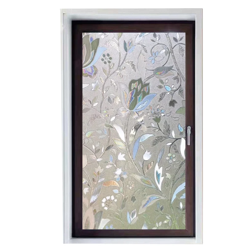 3D статического цепляться Тюльпан Цветок Декоративная Пленка Конфиденциальности