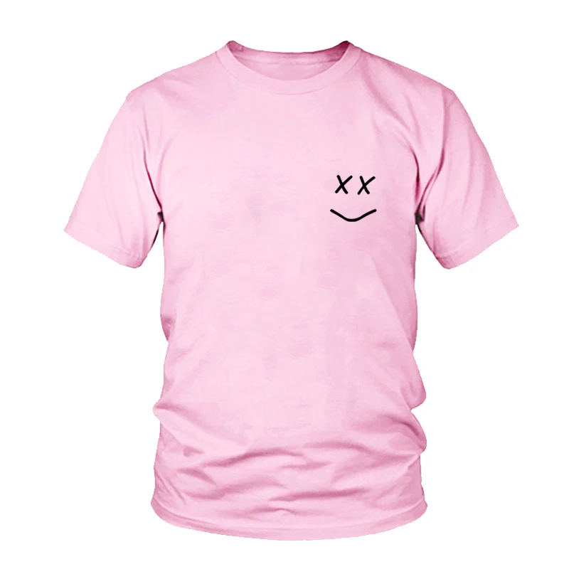 

Smile Face Funny T Shirts Women Causal Summer Pocket Print T Shirt 100% Cotton Ulzzang Harajuku Girl Tops Plus Size Dropshipping