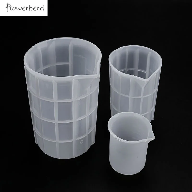 

750ml 350ml 100ml Crystal Epoxy Molds Measuring Cup Silicone Mold DIY Resin Mold No Wash with Scale DIY Making Tools