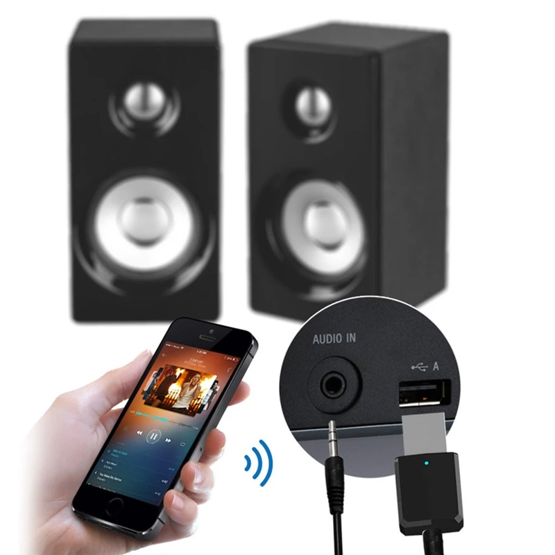 Портативный мини-трансмиттер 2 в 1 с Bluetooth 5 0 приемник 3 мм Aux Usb беспроводной стерео