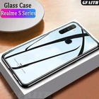 GFAITH для Realme 5 Pro Стекло чехол закаленное с мягкой ударостойкая рамка задняя крышка чехол для OPPO Realme 5 чехол s