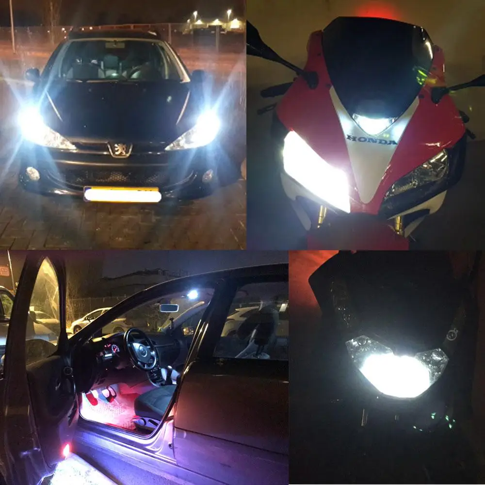 Внешнее освещение T10 W5W 2 шт. 1210 3528 белый 10led 10Smd 168 194 | Автомобили и мотоциклы