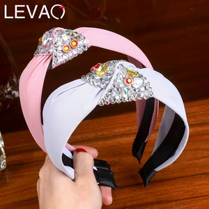 Обруч для волос Levao женский шифоновый, модная повязка на голову яркого цвета, аксессуар в богемном стиле, 2020