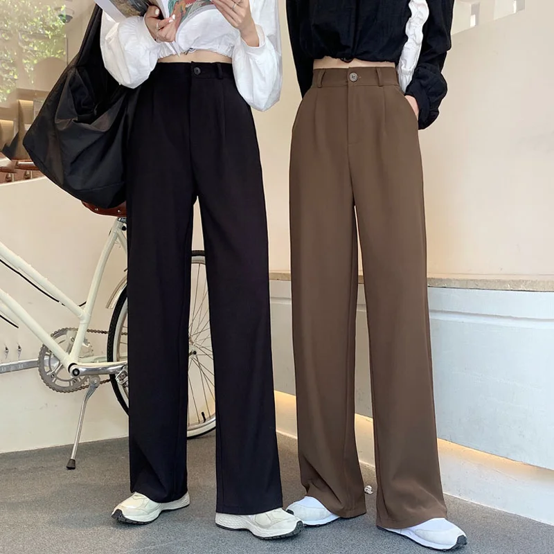 Брюки женские повседневные с завышенной талией на осень 2021 | Женская одежда