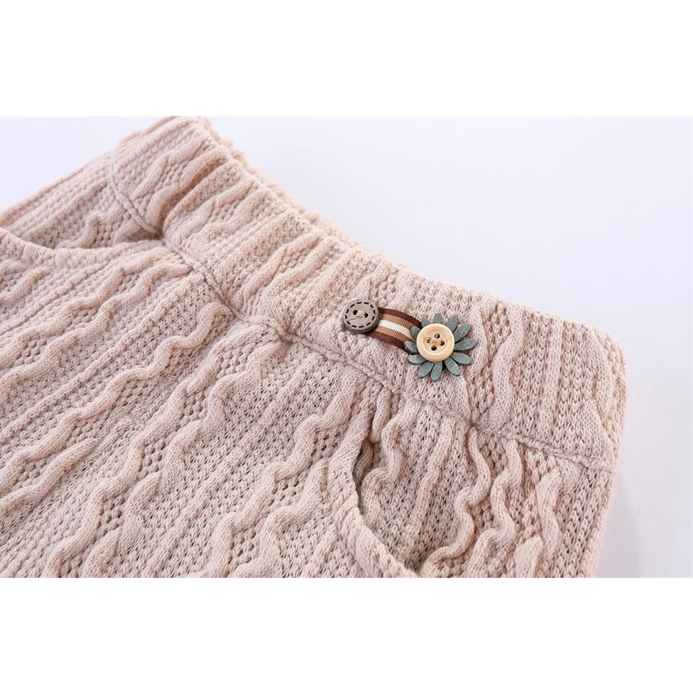 

Mudkingdom Knitted Double Trousers for Girls Thick Warm Elastic Waist Girls Leggings Kids Long Pants Girl Clothing