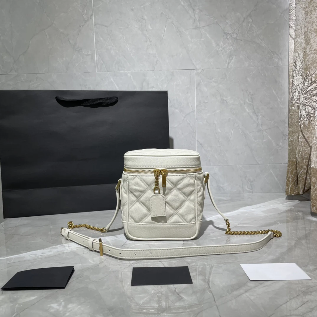 

2021 Latest Leather Women's One Shoulder Bucket Bag Mini Cute Drawstring Design Casual Tight Freight Free