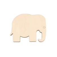 elephant shape mascot laser cut christmas decorations silhouette blank unpainted 25 pieces wooden shape 0374