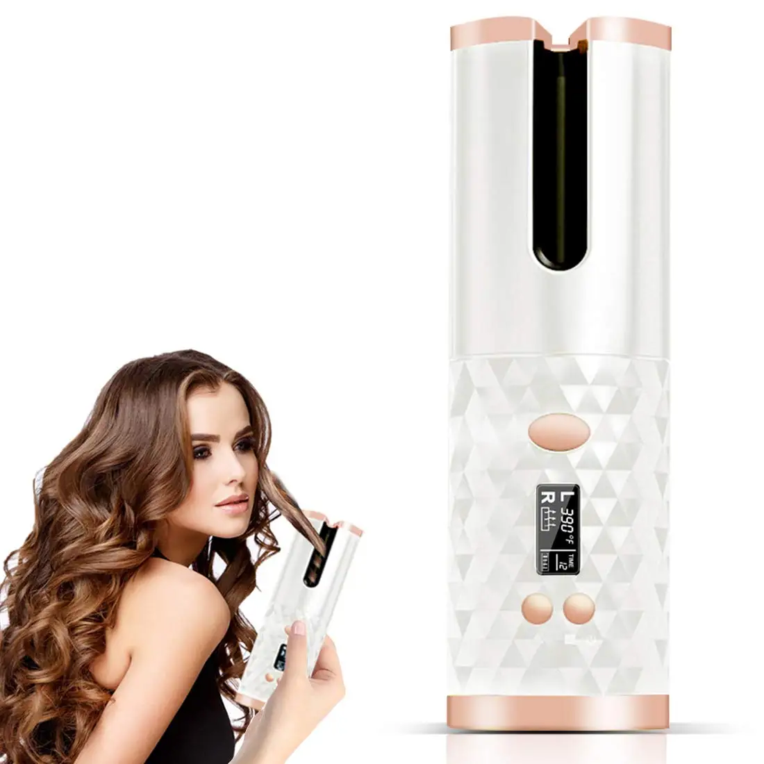 Беспроводная Автоматическая Плойка для волос портативная завивки с зарядкой от