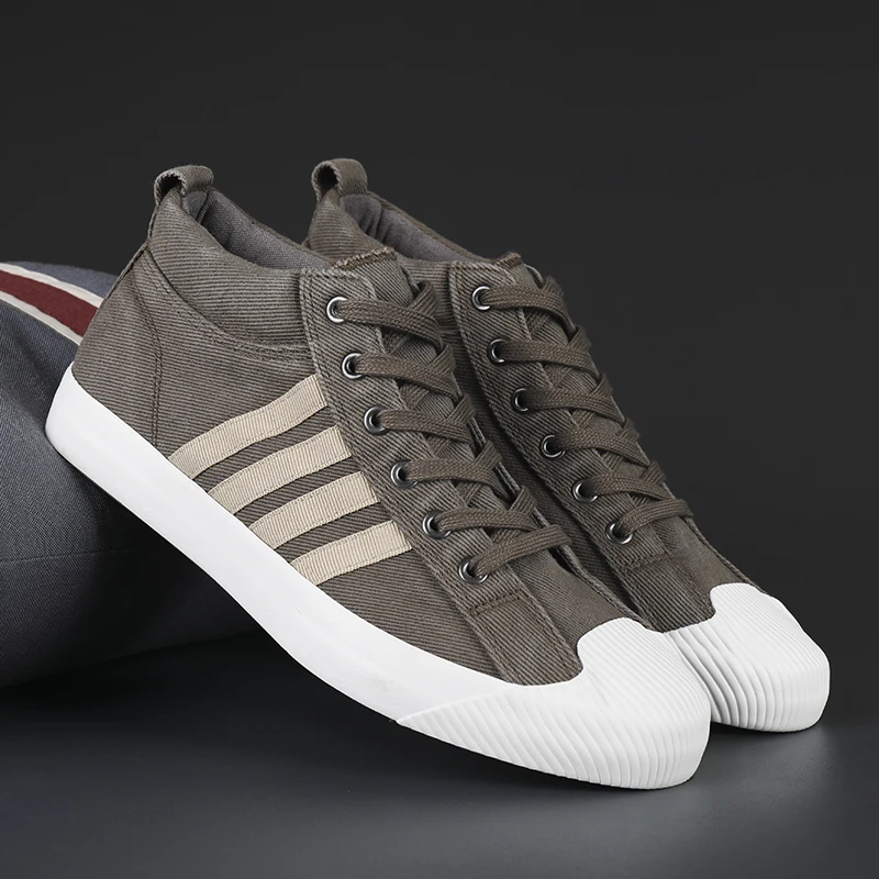 Кроссовки унисекс на резиновой подошве повседневные туфли из красной парусины