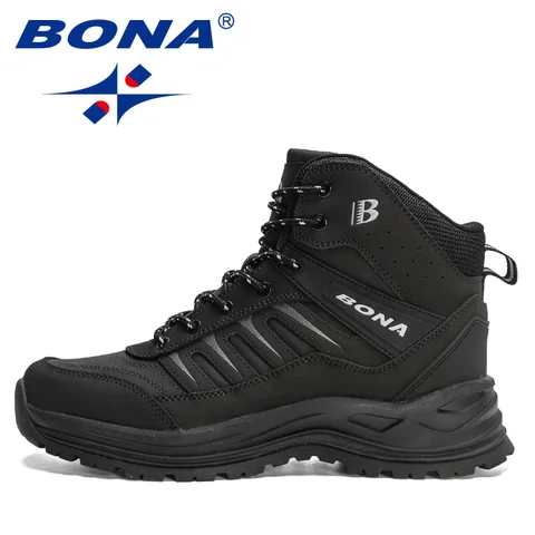 Мужские кожаные зимние ботинки BONA