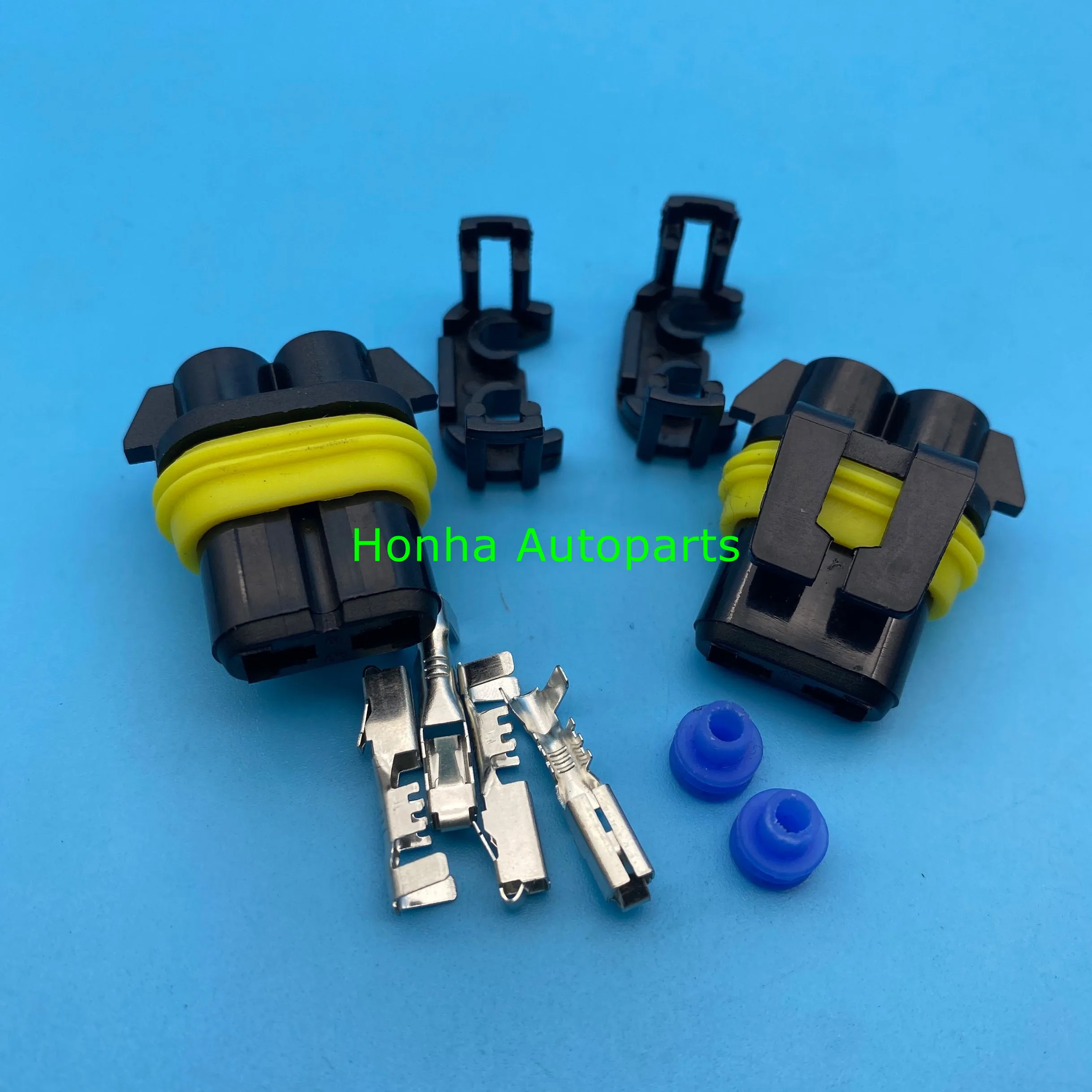 50/100 pcs 9005 HB3 9006 HB4 H10 9012 hir2 metal base bulb socket lamp holder auto parts male to bus 2 pin connector