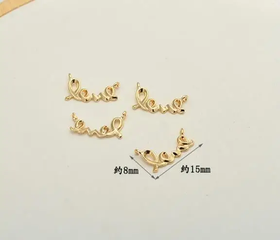 Сделай сам ручная работа медное покрытие 18k золото Геометрическая любовь