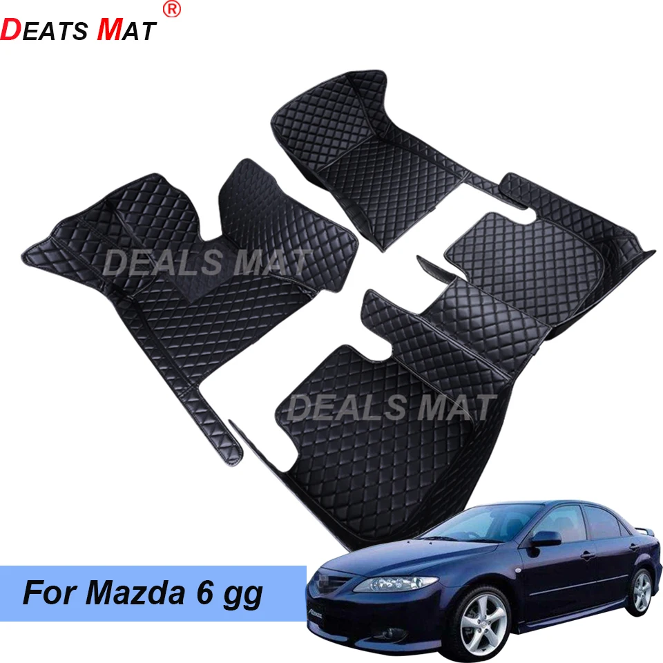 

100% подходит автомобильные коврики с карманами, напольные коврики для Mazda 6 gg 2002 2003 2004 2005 2006 2007 2008, аксессуары