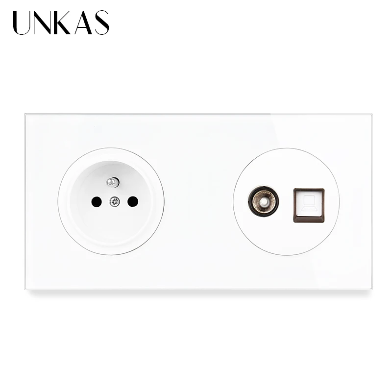 Ard Wall Socket + Female Tv Connector And Rj45 Computer Jack