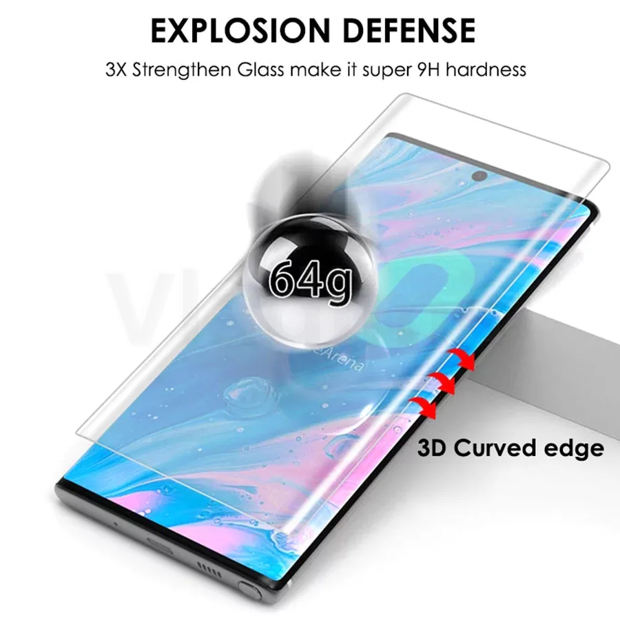 3D нано жидкое ультрафиолет закаленное стекло для samsung Galaxy S9 S8 Plus Note 10+ 10 Plus 9 чехол Защитная пленка для экрана
