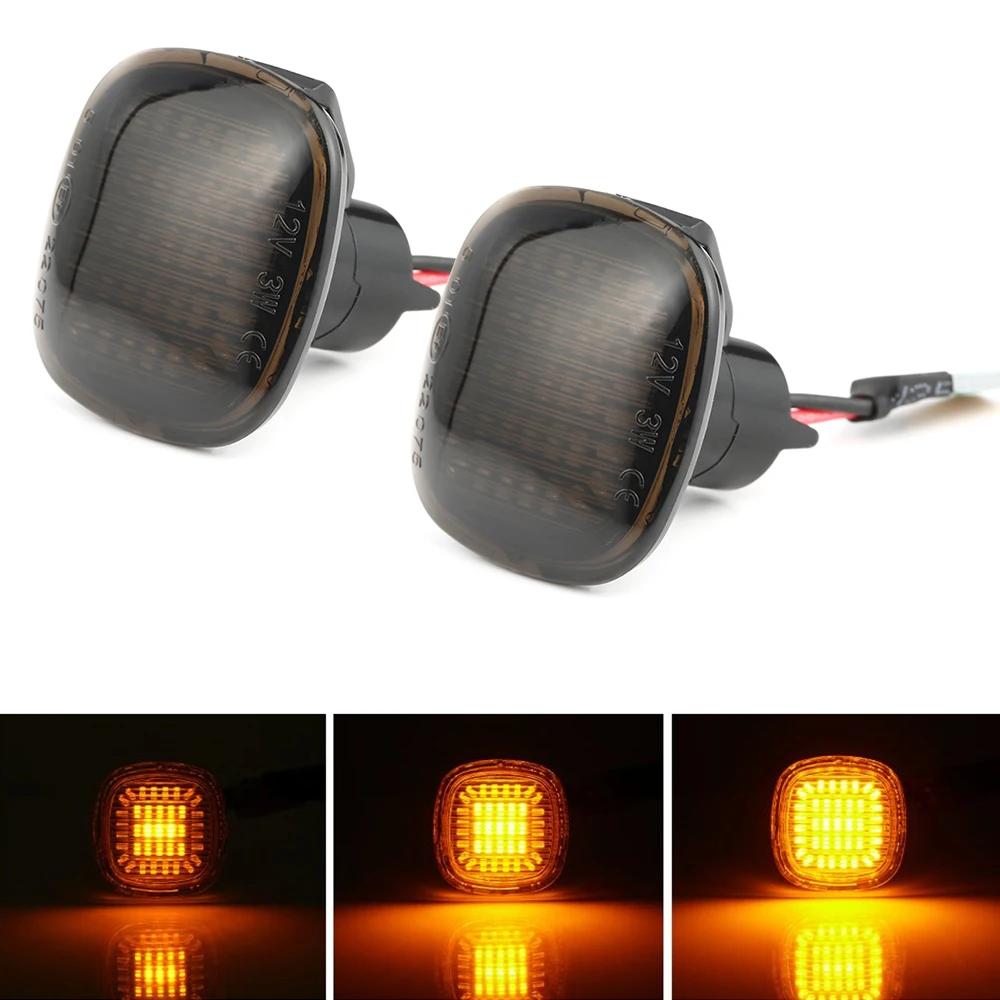 

2 Pieces Led Dynamic Side Marker Light Turn Signal Sequential Blinker Light Amber LED Fender Lamps for Audi A3 8L A4 8D A4 S4 B5