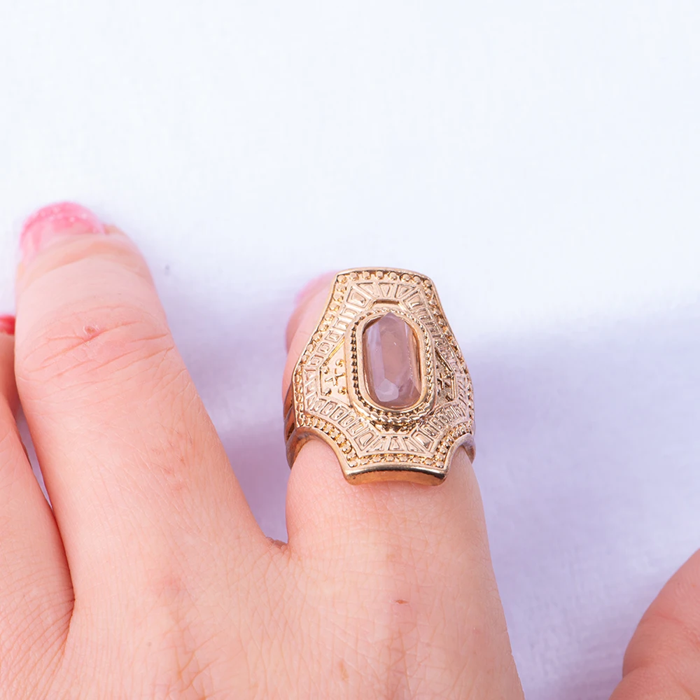 Винтажные Этнические Ретро Кольца с фиолетовым розовым камнем для женщин и