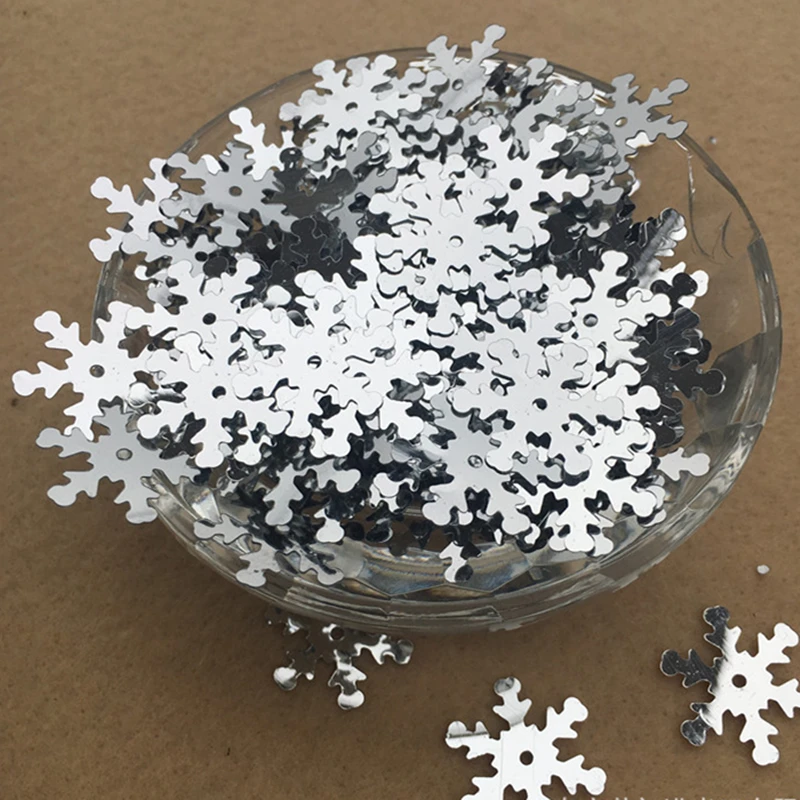 

10g 19mm Snowflake Sequins Paillette Sewing Christmas Sequin DIY Embellishment Findings wedding Decoration Clothes Accessories