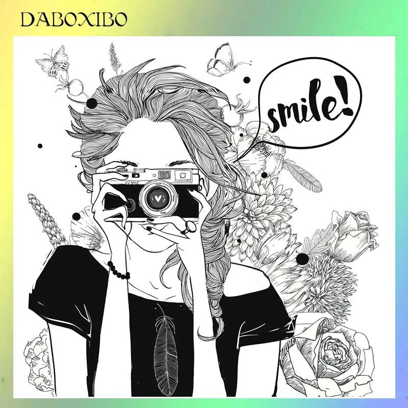 DABOXIBO Selfie Girl прозрачные штампы для скрапбукинга своими руками/изготовления