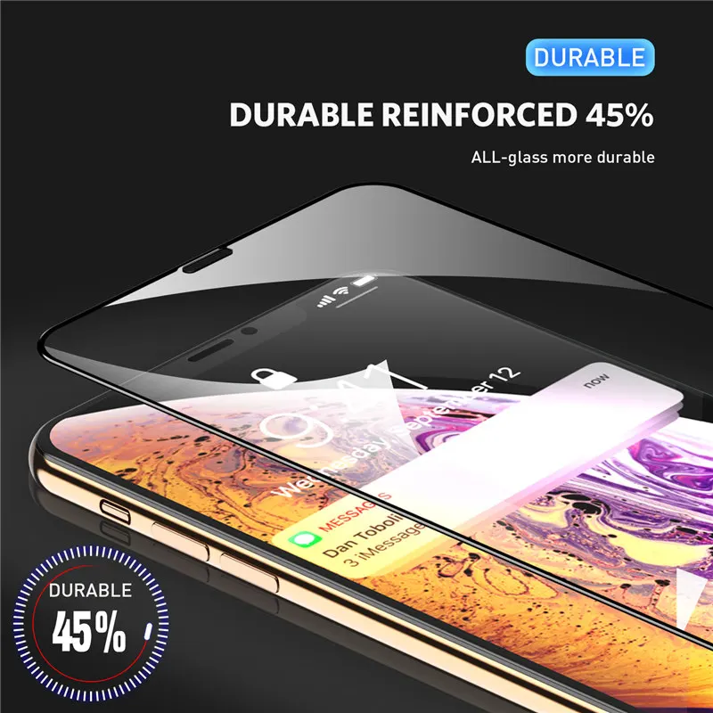 Закаленное стекло 10D для iPhone 11 Pro Max XR XS X 7 8 6s Plus Защитная пленка экрана Plus| |