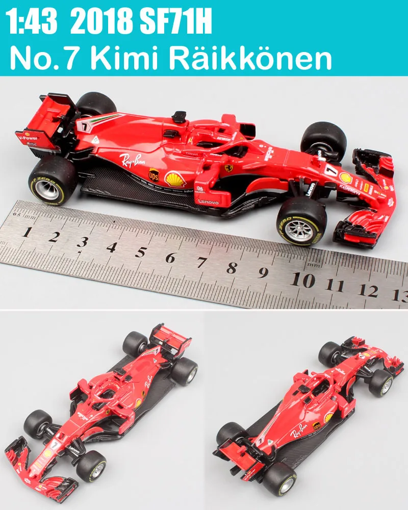 SF71H No7 Kimi 1/43 масштаб bburago SF90 No#16 Charles Leclerc No#5 Sebastian SF71H SF70H RB14 Diecasts& Toy Vehicles гоночный автомобиль модель дети - Цвет: SF71H No7 Kimi