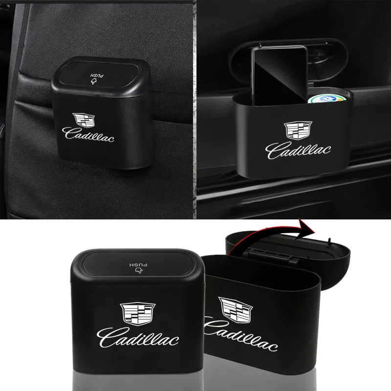 

Car Abs Pressing Type Square Trash Can Case Storage Box for Cadillac Escalade CTS BLS SLS Deville Seville Tiburon CT5 CT6 Gadget