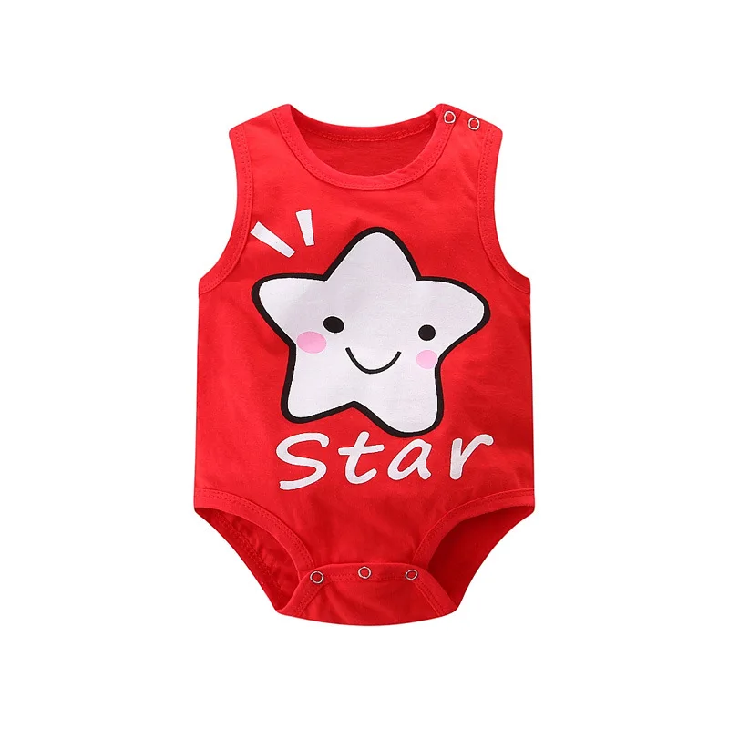 Для маленьких девочек без рукавов Сезон лето Ползунки комбинезоны для малышей