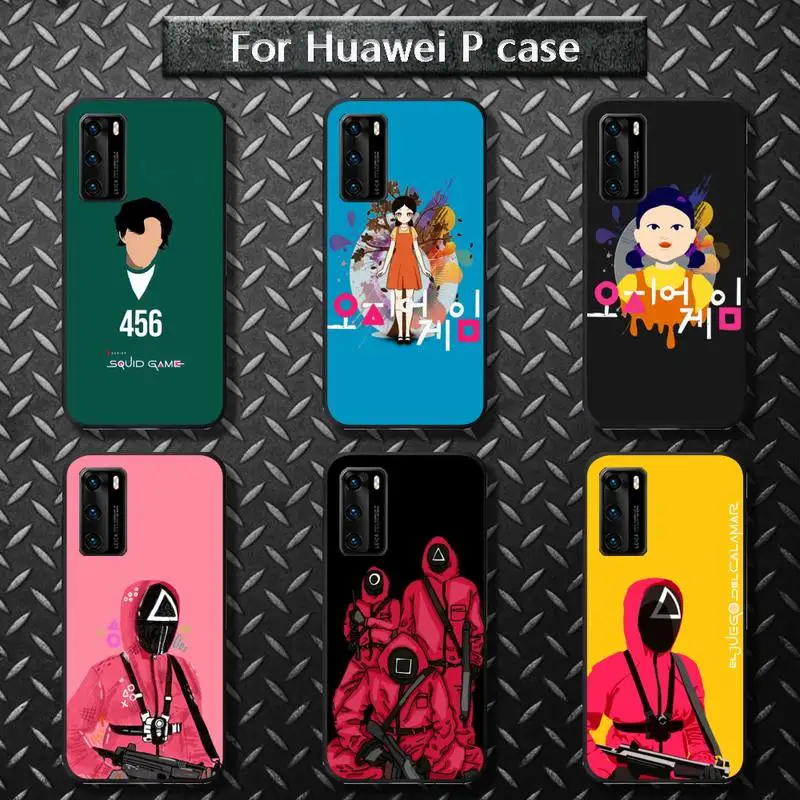 

Squid Game Phone Case For huawei P40 P30 pro lite P10 P20 P30 psmart 2020 2019 2017 2018 For P40 lite phone case