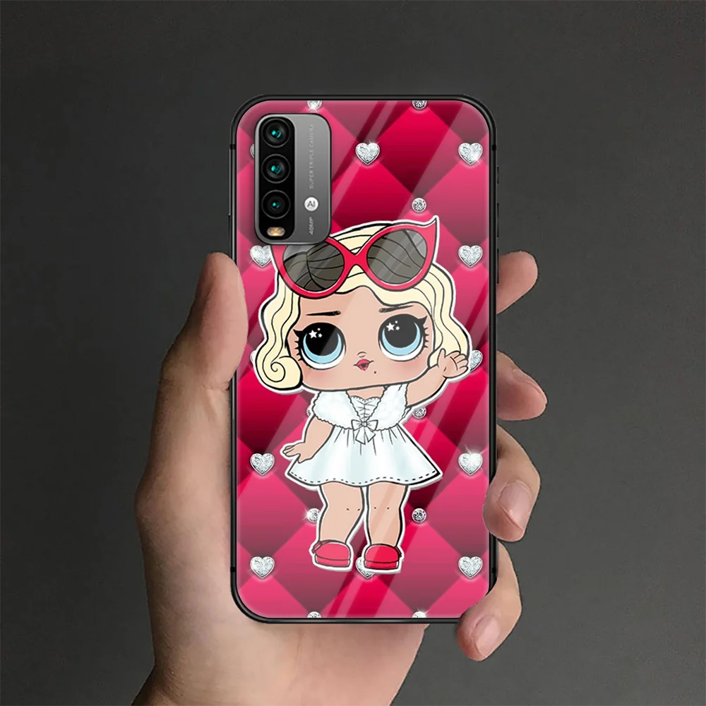 

Lol Pretty Girl Dolls Phone Tempered Glass Case Cover For Xiaomi Redmi Note 7 8 9 A S T K30 Pro Ultra Bumper Etui Back Black