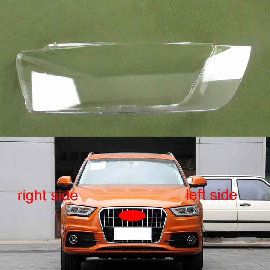 Для Audi Q3 2010 2011 2012 2013 2014 2015 прозрачные фары абажур покрытие налобный фонарь корпус