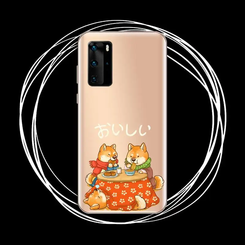 

Cute cartoon animal corgi dog Phone Case Transparent for Huawei P honor 8 10i 20 30 40 smart 2019