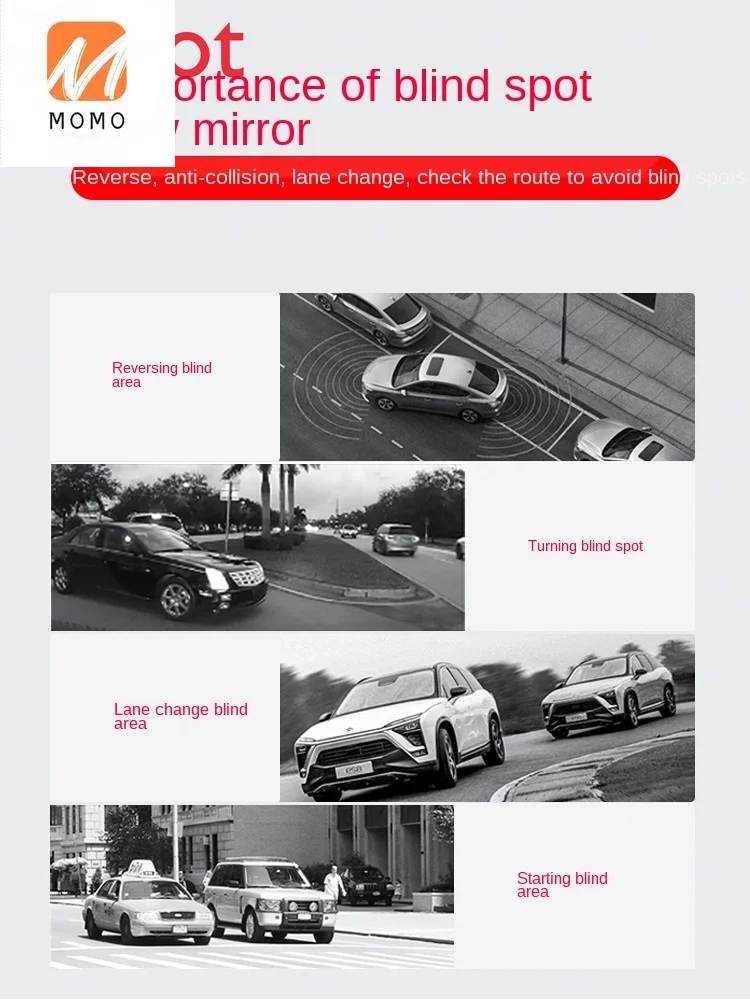 

Small round Mirror Rearview Mirror Car Reversing Artifact Blind Area Rearview Mirror Reflector 360 Large View Waterproof Mirror