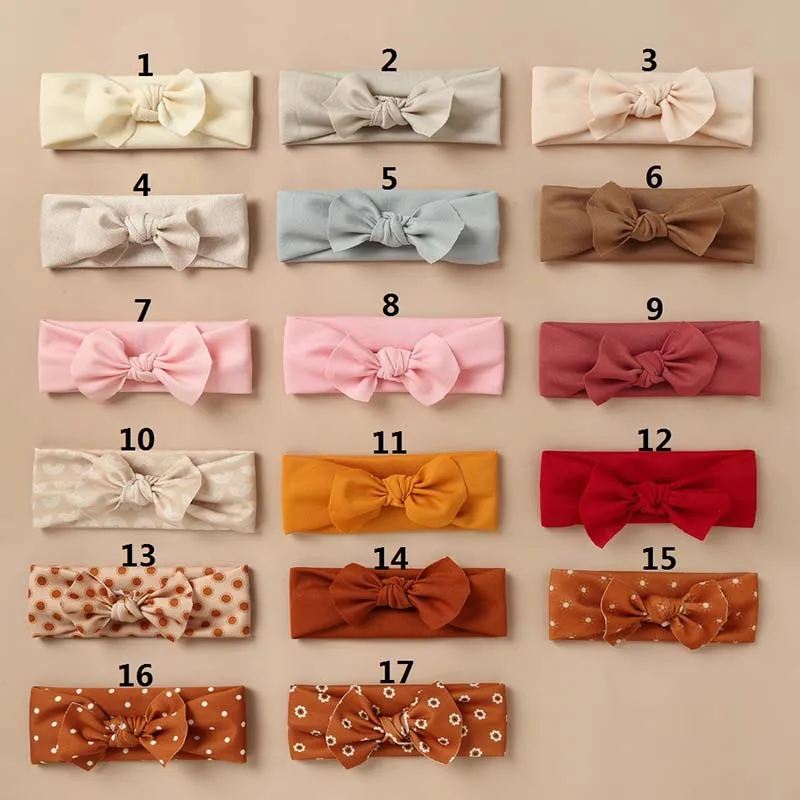 

Kid Baby Headwrap Baby Girl Headband Solid Color Hair Band For Girls Hair Bows Head Wrap Printing Kids Cotton Turban Hairbands