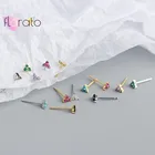 Серьги-гвоздики женские из серебра 925 пробы, с кристаллами