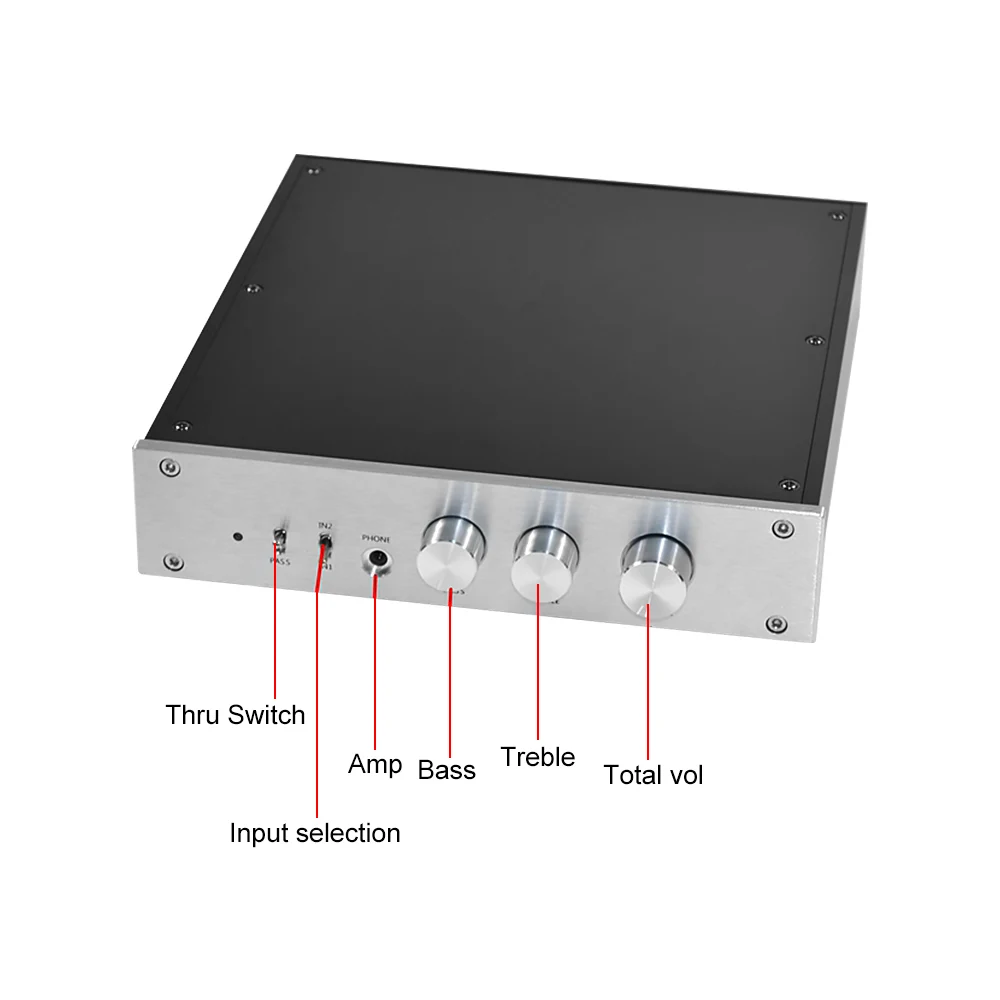 Предусилитель AIYIMA предусилитель HiFi для усиления лихорадки 2-полосный вход с