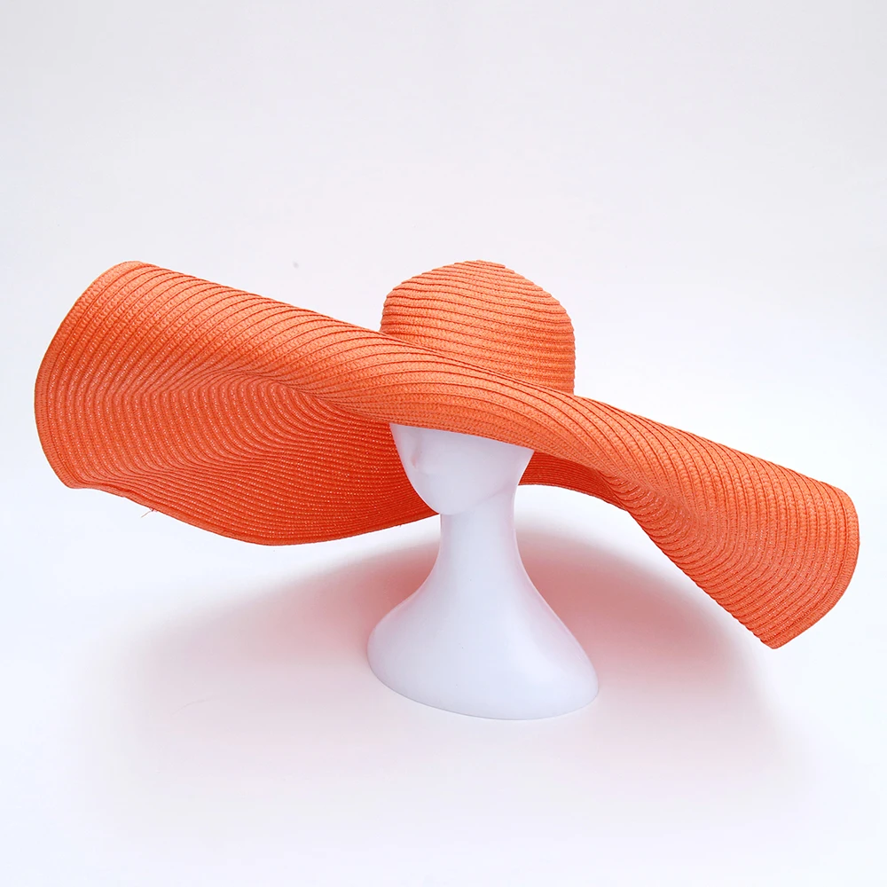 

Wholesale 15Colors Ladies Summer Oversized Hats Women Floppy Big Beach Hat Fashion Foldable Vacation Sun Visor Caps Dropshipping