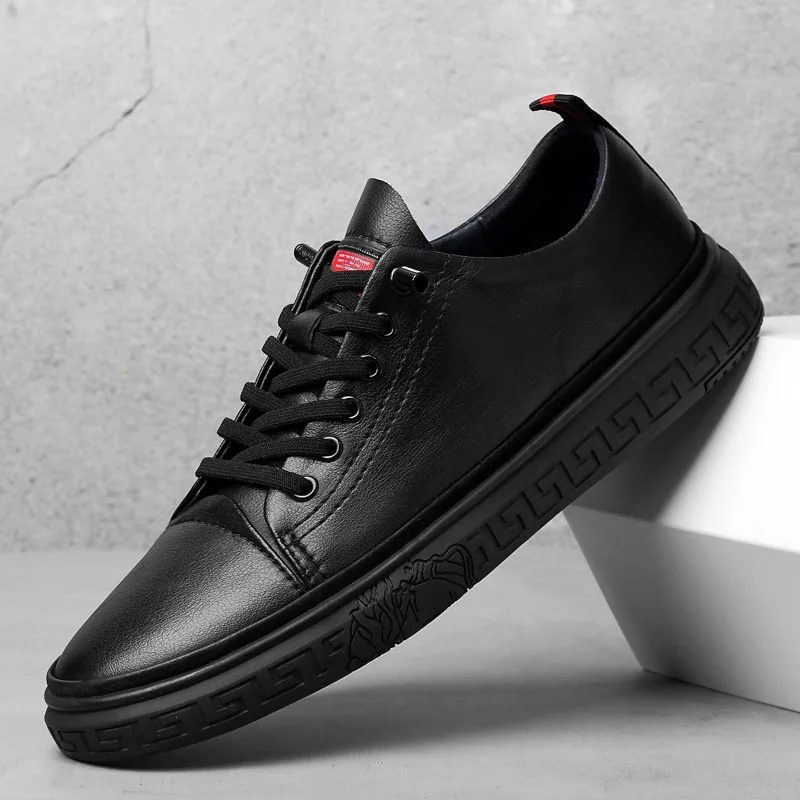 Весна 2020 г. Новые кожаные мужские повседневные сандалии из мягкой кожи в