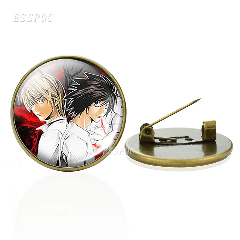Vintage Death Note Badge Bronze Brooch Pin Light Yagami L Ryuk Ryuuku Emblem Anime Manga Brooches Cosplay Gift Accessories 2019 | Украшения