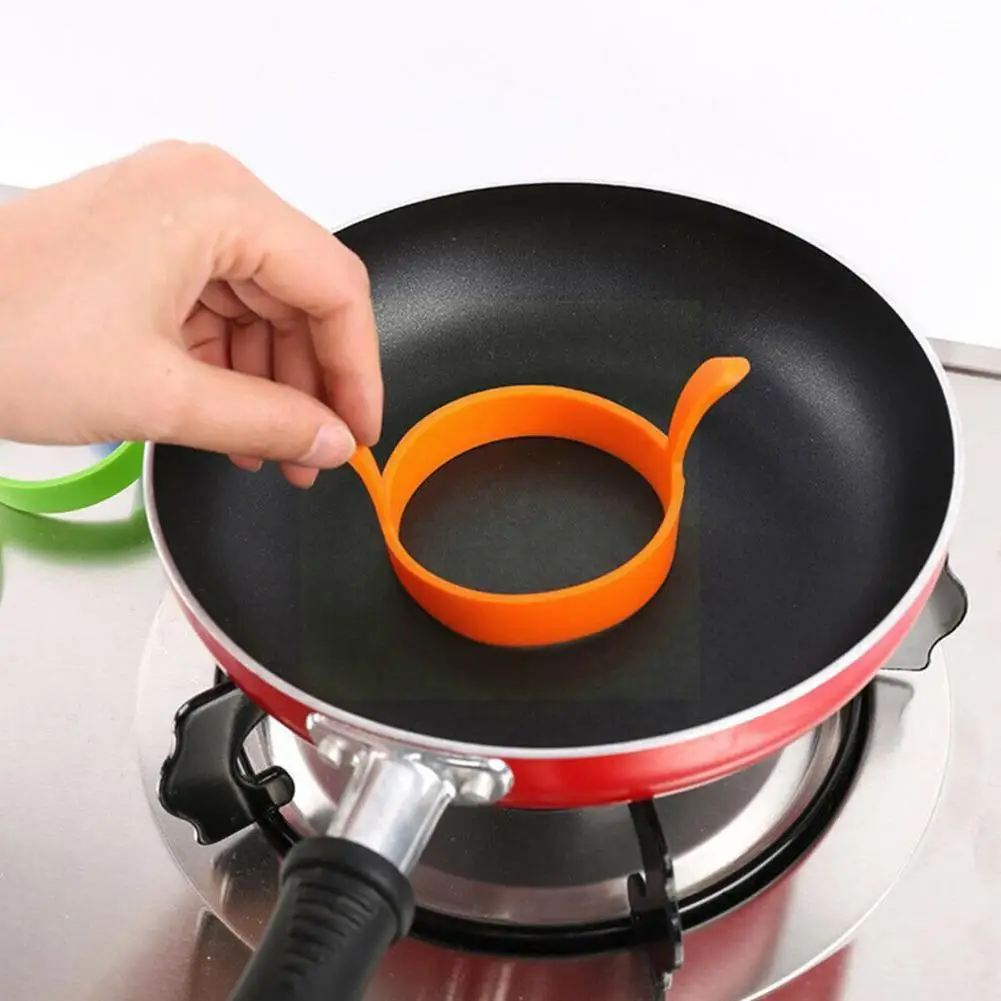 

Креативные Круглые силиконовые формы для завтрака, яичницы, Круглый инструмент для блинчиков, омлета, аксессуары, круглая кухонная форма V5K1