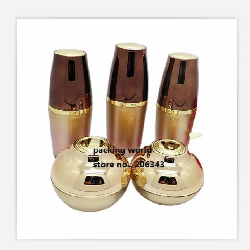 50 мл Золотая пластиковая бутылка акриловый пресс насос для