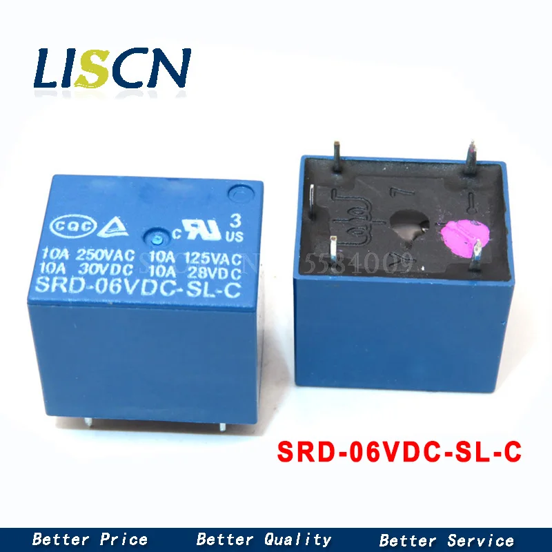 1 шт. SRD-03V 05 в 06VDC-SL-C 5-контактное силовое электромагнитное реле SRD-03VDC-SL-C SRD-06VDC-SL-C
