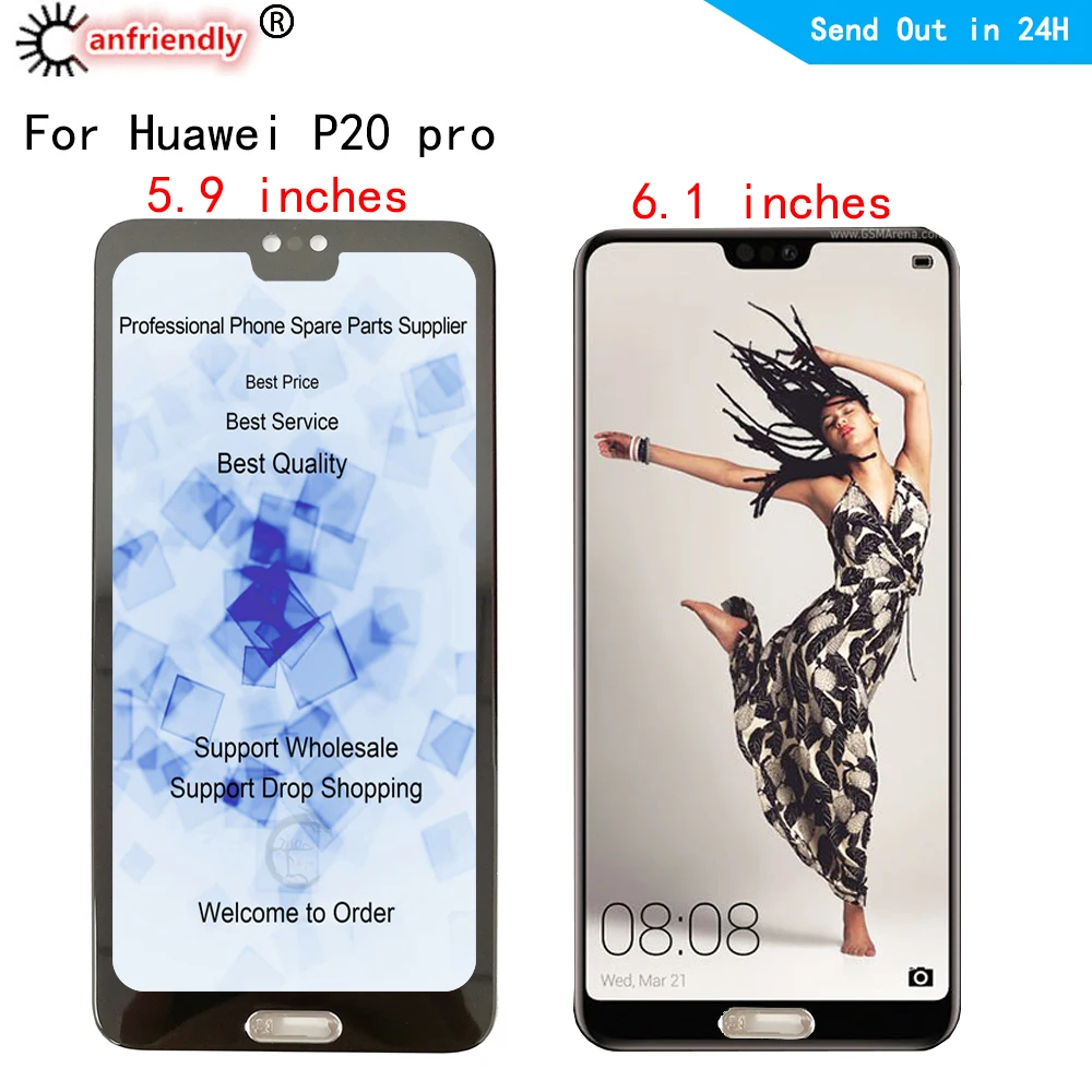 TFT для Huawei P20 Pro PLus CLT AL01 L29 ЖК дисплей сенсорный экран дигитайзер сборка 6 1 &quotдля