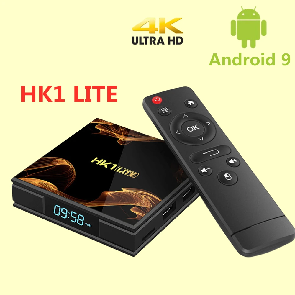 Android 9 0 Tv Box HK1 LITE RK3228A четырехъядерный процессор 2 Гб ОЗУ 16 ПЗУ 4K Smart Set Top