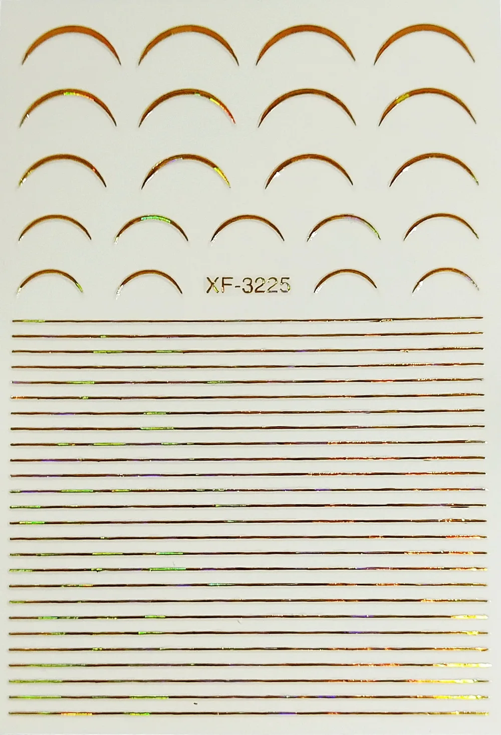 XF3225 3D наклейки для ногтей, Черное золото, луна, наклейки, белые, серебристые наклейки, дизайн, самоклеющиеся, звезды, ногти, декоративные наклейки для маникюра - Цвет: XF3225