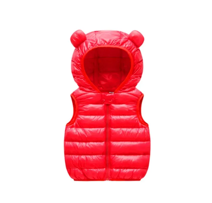 Детская одежда жилет новинка 2019 теплый хлопковый с капюшоном для маленьких